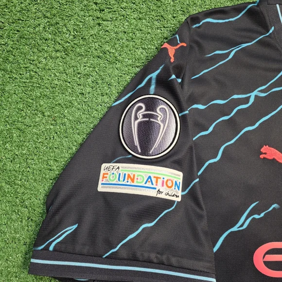 Puma Manchester City Kevin De Bruyne #17 2023/2024 Third Jersey UCL Patches XXL